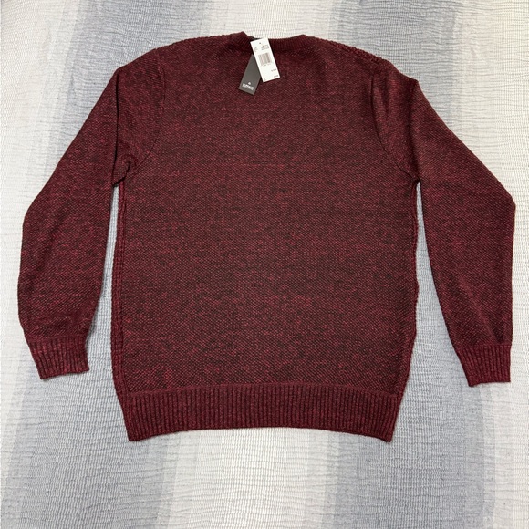 Buffalo David Britton Sweater Men's XL Red/Burgundy Crew Neck Minimalist Y2K - Picture 8 of 8
